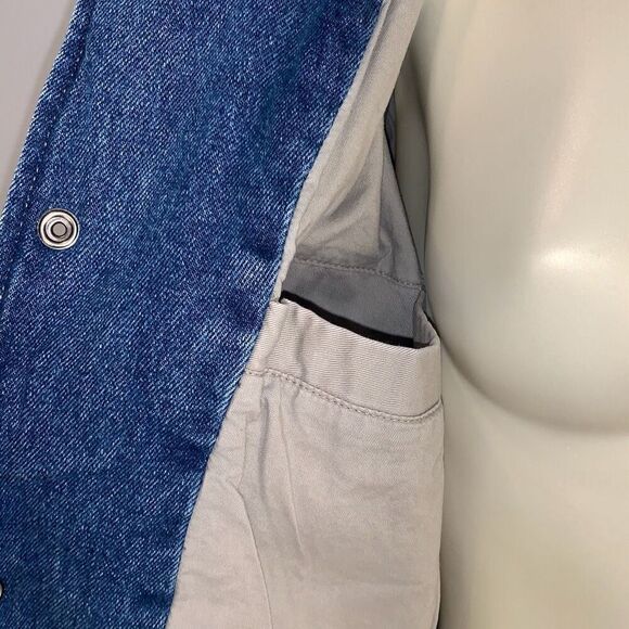 Vintage USA Today Unisex Men's Classic Embroidered Denim Bomber Jacket Size XL - Picture 12 of 16